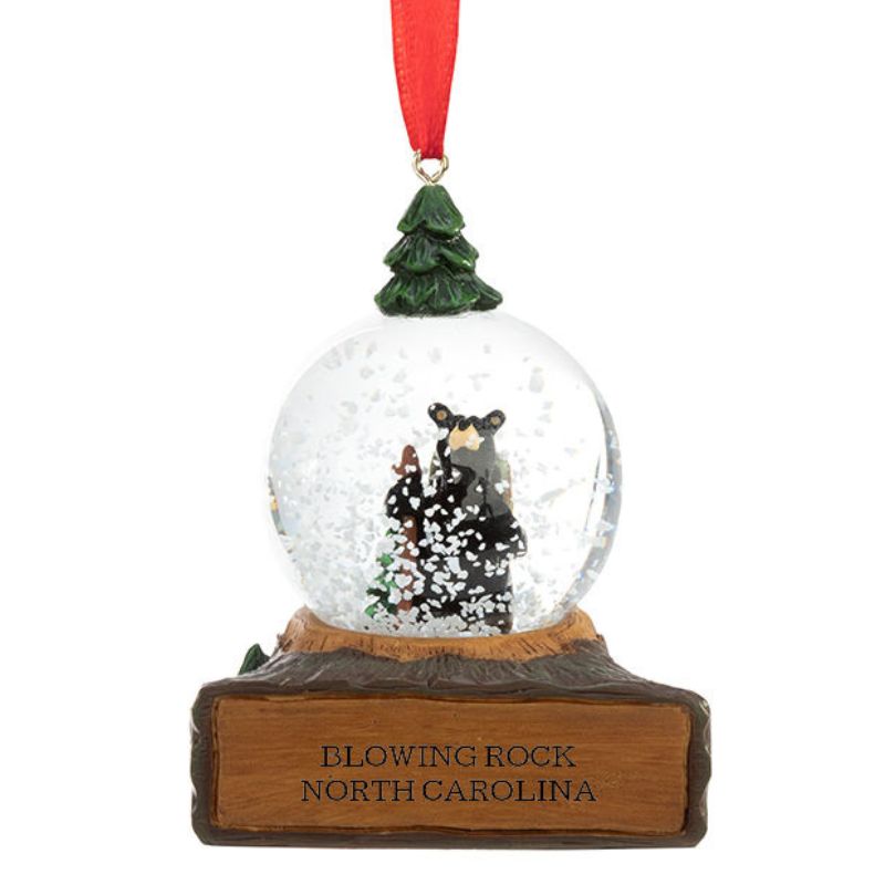 Wandering Bear Snow Globe Ornament